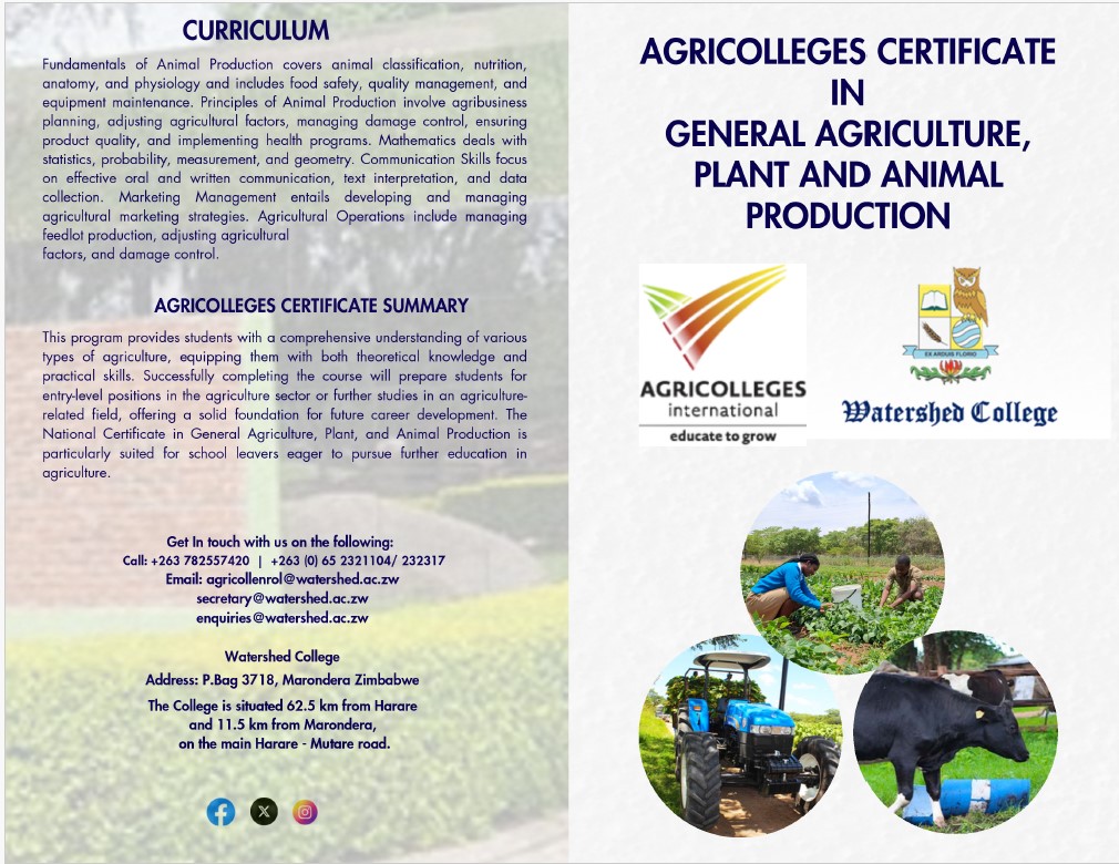 Agricolleges Certificate 